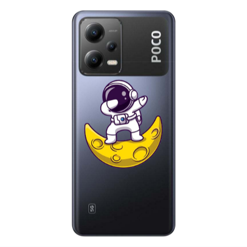 Xiaomi Poco X5 Astronaut on the moon Transparent Silicone TPU Θήκη