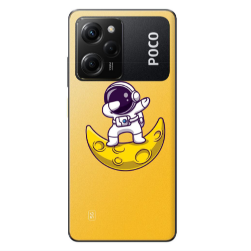 Xiaomi Poco X5 Pro Astronaut on the moon Transparent Silicone TPU Θήκη