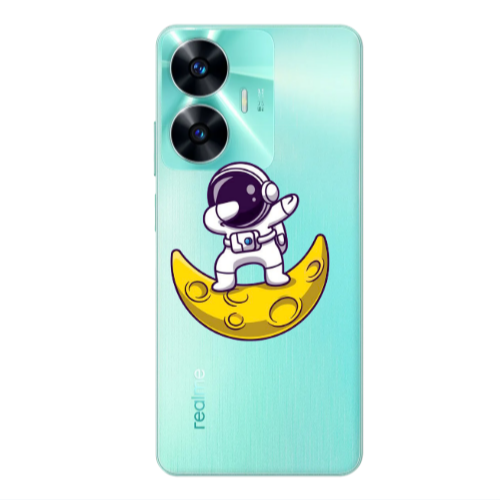 Realme C55 Astronaut on the moon Transparent Silicone TPU Θήκη