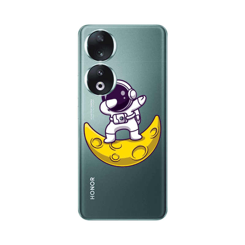 Honor 90 5G Astronaut on the moon Transparent Silicone TPU Θήκη