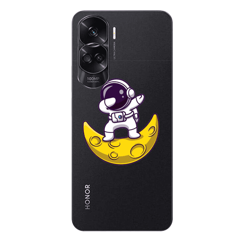 Honor 90 Lite 5G Astronaut on the moon Transparent Silicone TPU Θήκη