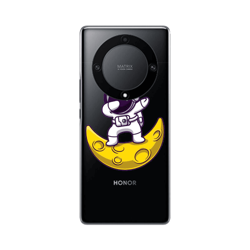 Honor Magic5 Lite 5G Astronaut on the moon Transparent Silicone TPU Θήκη