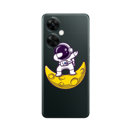 Oneplus Nord CE 3 Lite 5G Astronaut on the moon Transparent Silicone TPU Θήκη