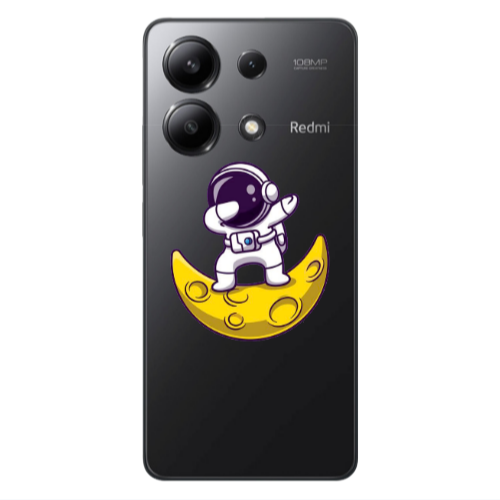 Xiaomi Redmi Note 13 4G Astronaut on the moon Transparent Silicone TPU Θήκη