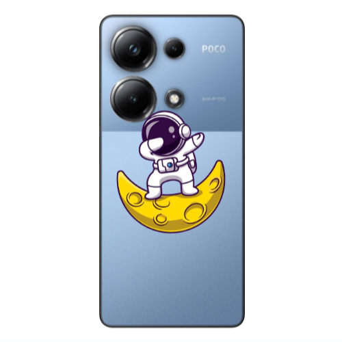 Xiaomi Poco M6 Pro 4G Astronaut on the moon Transparent Silicone TPU Θήκη