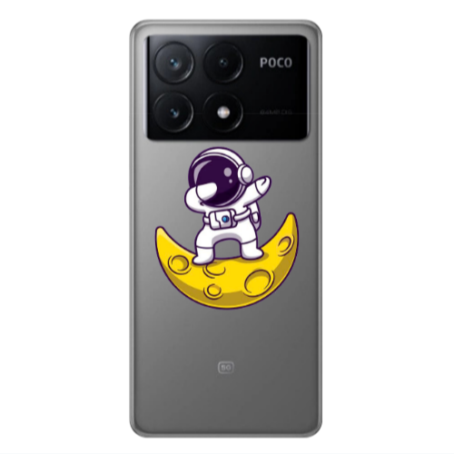 Xiaomi Poco X6Pro 5G Astronaut on the moon Transparent Silicone TPU Θήκη
