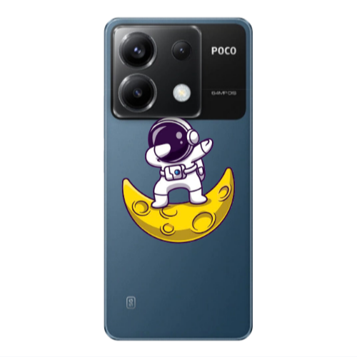 Xiaomi Poco X6 5G Astronaut on the moon Transparent Silicone TPU Θήκη