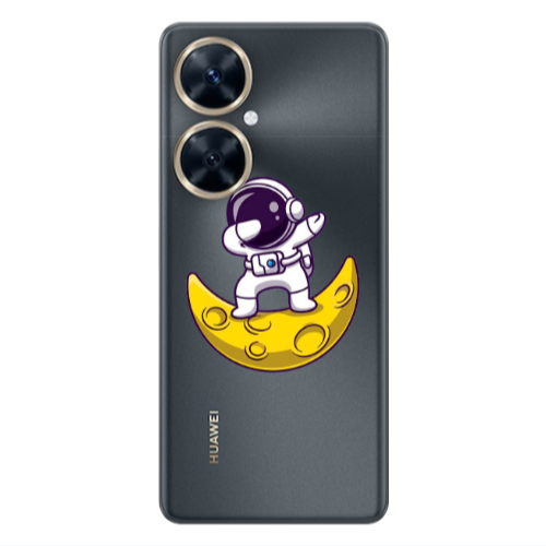 Huawei Nova 11i Astronaut on the moon Transparent Silicone TPU Θήκη
