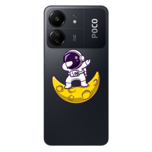 Xiaomi Poco C65 Astronaut on the moon Transparent Silicone TPU Θήκη