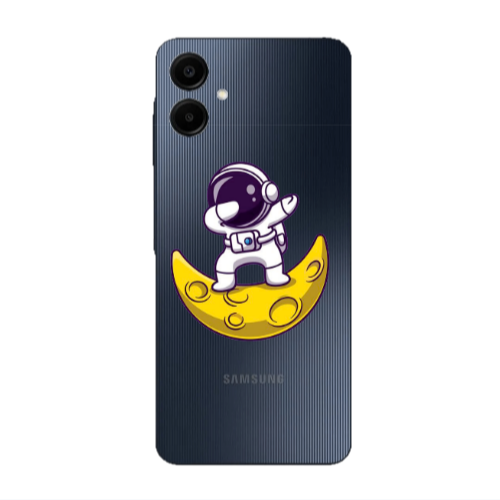 Samsung A06 Astronaut on the moon Transparent Silicone TPU Θήκη