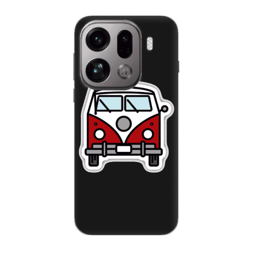 Oppo Find X9 Pro Minibus Black Colored Silicone TPU Θήκη
