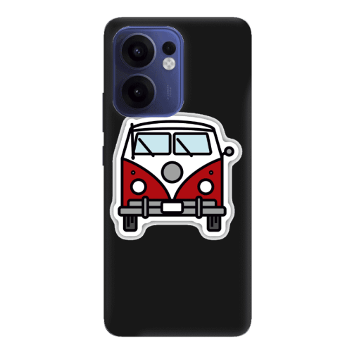 Oppo Reno 13 F Minibus Black Colored Silicone TPU Θήκη