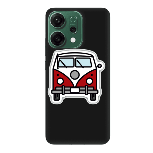 Oppo RENO 14 Minibus Black Colored Silicone TPU Θήκη