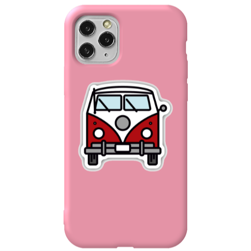 Apple iPhone 11 Pro Minibus Pink Colored Silicone TPU Θήκη