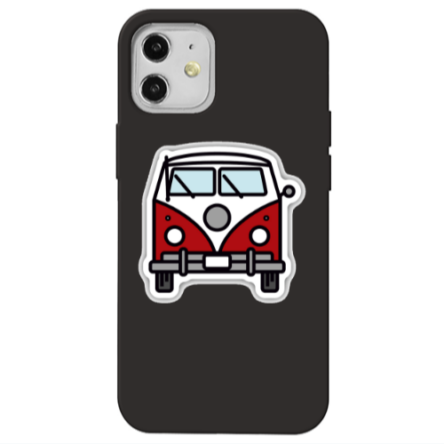 Apple iPhone 12 Minibus Black Colored Silicone TPU Θήκη
