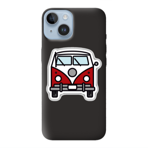 Apple iPhone 14  Minibus Black Colored Silicone TPU Θήκη