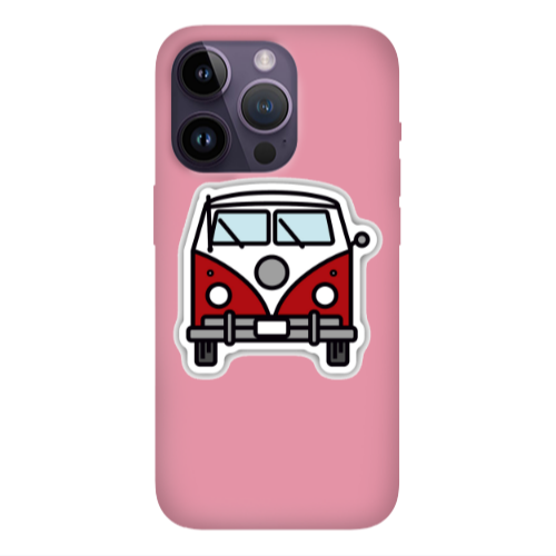Apple iPhone 14 Pro  Minibus Pink Colored Silicone TPU Θήκη