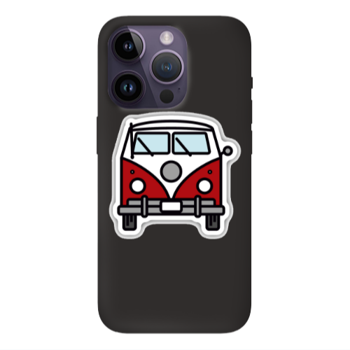 Apple iPhone 14 Pro  Minibus Black Colored Silicone TPU Θήκη