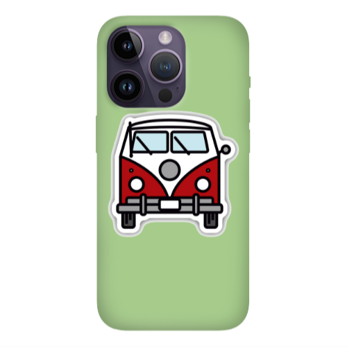 Apple iPhone 14 Pro Max Minibus Light Green Colored Silicone TPU Θήκη