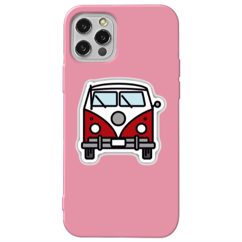 Apple iPhone 13 Pro Minibus Pink Colored Silicone TPU Θήκη