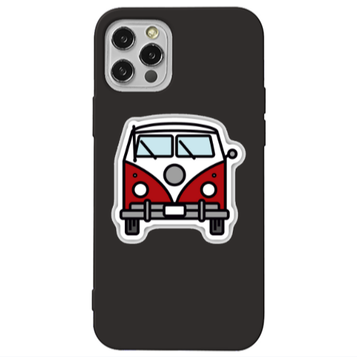 Apple iPhone 13 Pro Minibus Black Colored Silicone TPU Θήκη