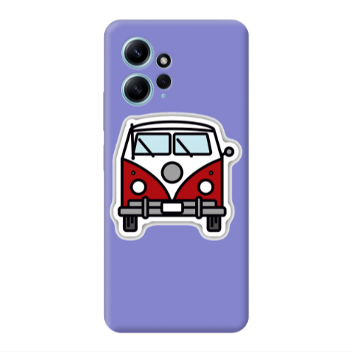 Xiaomi Redmi Note 12 4G Minibus Purple Colored Silicone TPU Θήκη