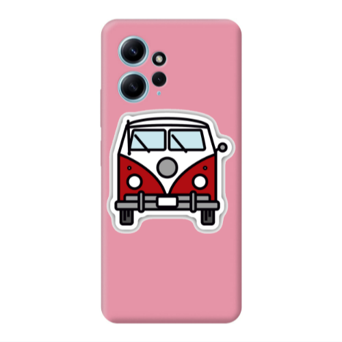 Xiaomi Redmi Note 12 4G Minibus Pink Colored Silicone TPU Θήκη
