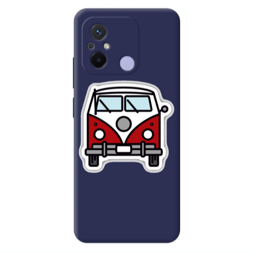 Xiaomi Redmi 12C Minibus Dark blue Colored Silicone TPU Θήκη