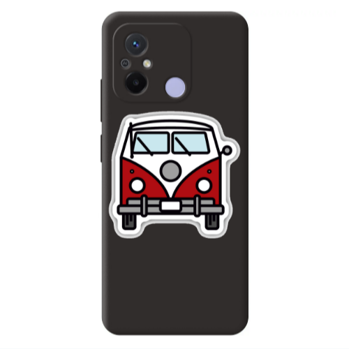 Xiaomi Redmi 12C Minibus Black Colored Silicone TPU Θήκη