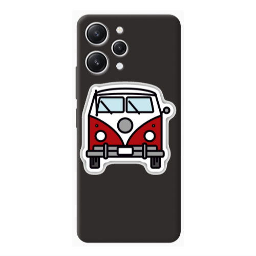 Xiaomi Redmi 12 Minibus Black Colored Silicone TPU Θήκη