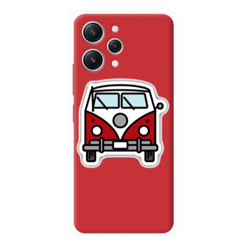 Xiaomi Redmi 12 Minibus Red Colored Silicone TPU Θήκη
