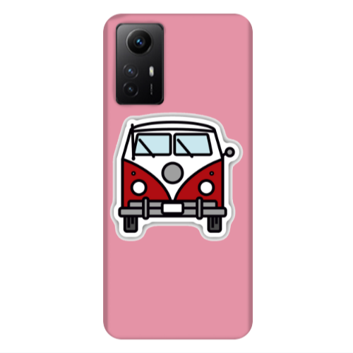 Xiaomi Redmi Note 12s Minibus Pink Colored Silicone TPU Θήκη