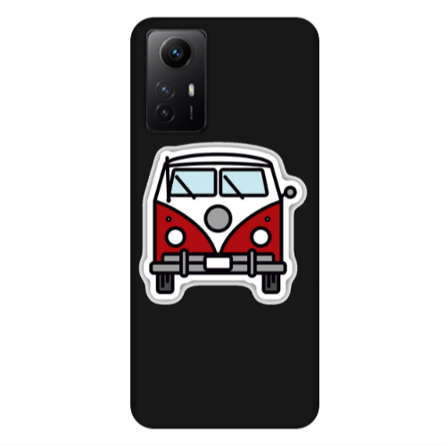 Xiaomi Redmi Note 12s Minibus Black Colored Silicone TPU Θήκη