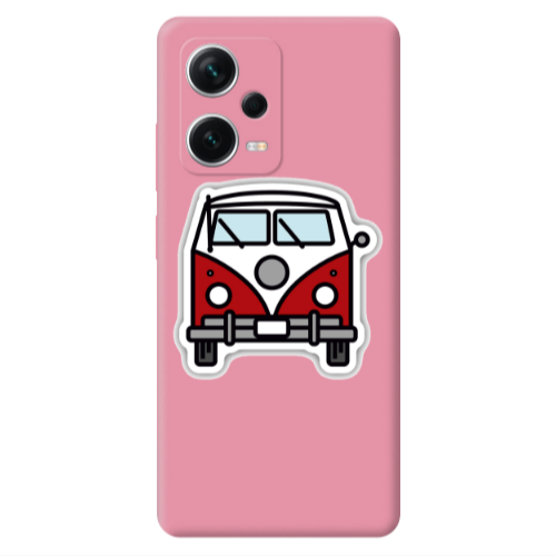 Xiaomi Poco X5 Minibus Pink Colored Silicone TPU Θήκη