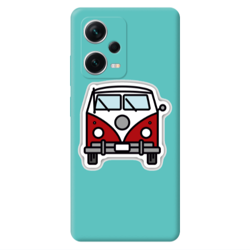 Xiaomi Poco X5 Minibus Turquoise Colored Silicone TPU Θήκη