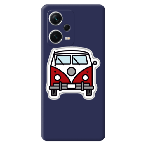 Xiaomi Poco X5 Minibus Dark blue Colored Silicone TPU Θήκη