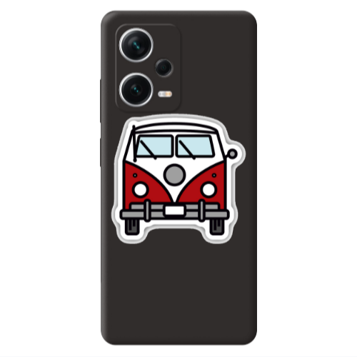 Xiaomi Poco X5 Minibus Black Colored Silicone TPU Θήκη