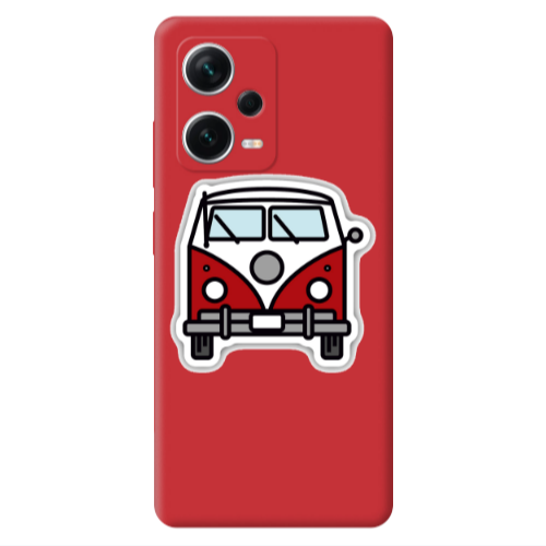 Xiaomi Poco X5 Minibus Red Colored Silicone TPU Θήκη