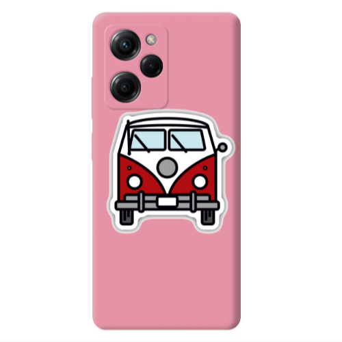 Xiaomi Poco X5 Pro Minibus Pink Colored Silicone TPU Θήκη