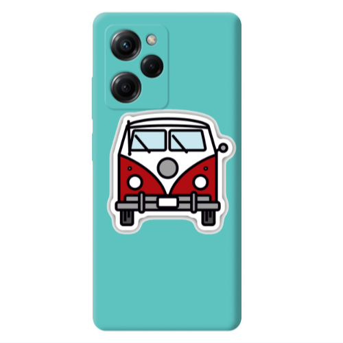 Xiaomi Poco X5 Pro Minibus Turquoise Colored Silicone TPU Θήκη