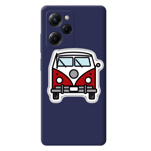 Xiaomi Poco X5 Pro Minibus Dark blue Colored Silicone TPU Θήκη