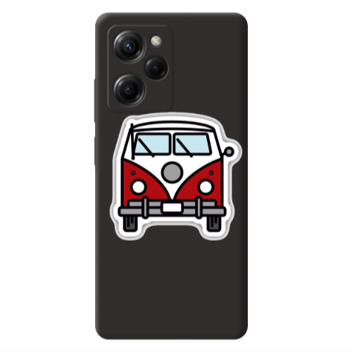 Xiaomi Poco X5 Pro Minibus Black Colored Silicone TPU Θήκη