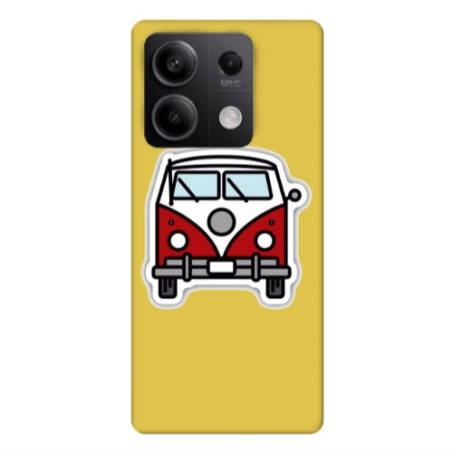 Xiaomi Redmi Note 13 5G Minibus Yellow Colored Silicone TPU Θήκη