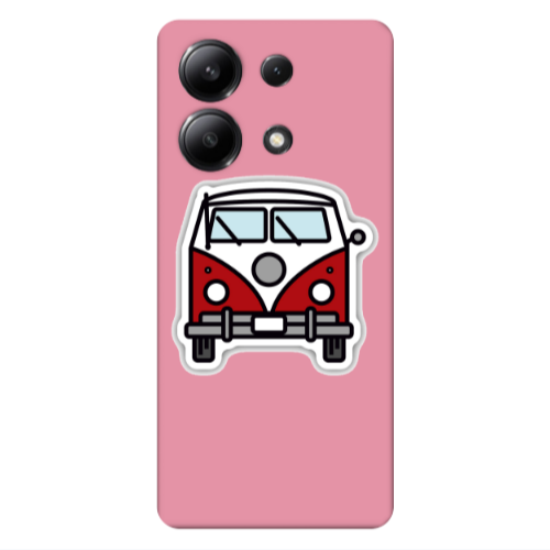 Xiaomi Redmi Note 13 4G Minibus Pink Colored Silicone TPU Θήκη