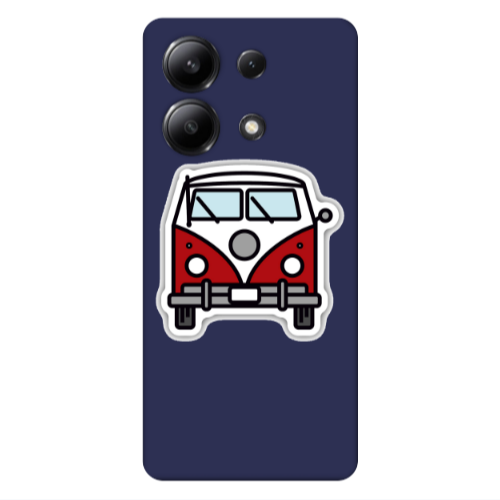 Xiaomi Redmi Note 13 4G Minibus Dark blue Colored Silicone TPU Θήκη