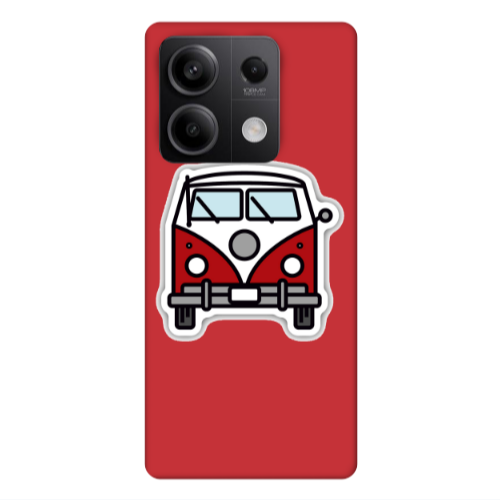 Xiaomi Redmi Note 13Pro 5G Minibus Red Colored Silicone TPU Θήκη