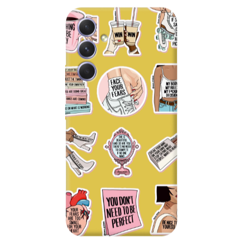 Samsung A56 Everything will be okay Yellow Colored Silicone TPU Θήκη