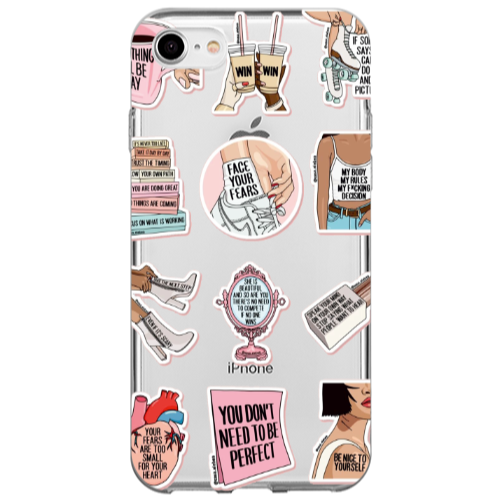 Apple iPhone 7 Everything will be okay Transparent Silicone TPU Θήκη