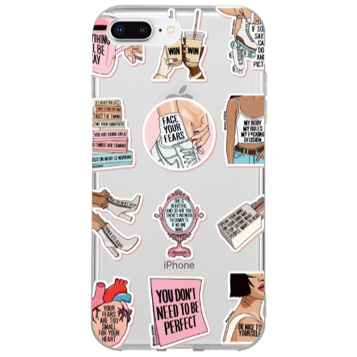 Apple iPhone 7 Plus Everything will be okay Transparent Silicone TPU Θήκη