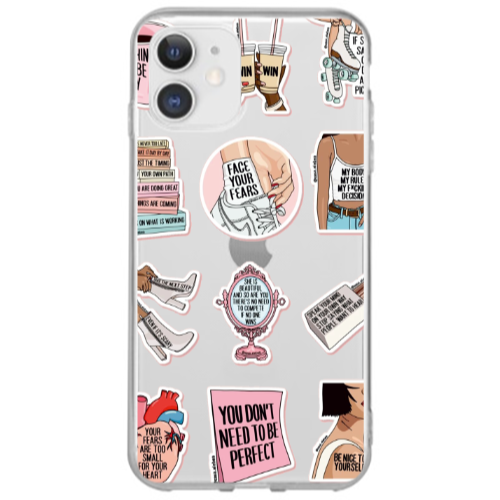 Apple iPhone 12 Mini Everything will be okay Transparent Silicone TPU Θήκη